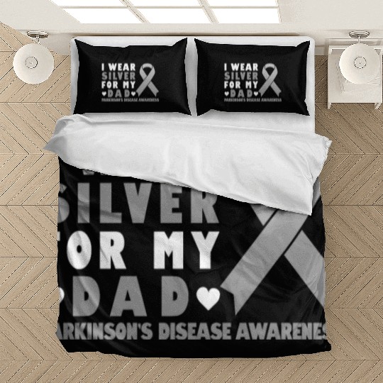 I Wear Silver For My Dad - Parkinsons Disease Bedding Sets