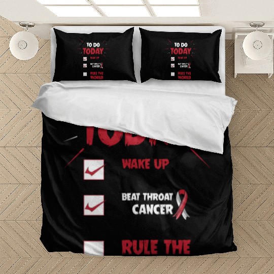 To Do List Funny Throat Cancer Warrior Bedding Sets