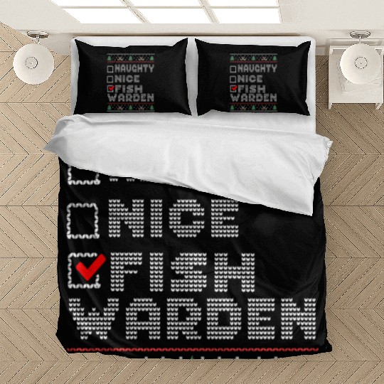 Naughty Nice Fish Warden, Matching Christmas Bedding Sets