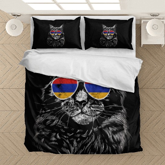 Armenia Armenia sunglasses cat flag Bedding Sets