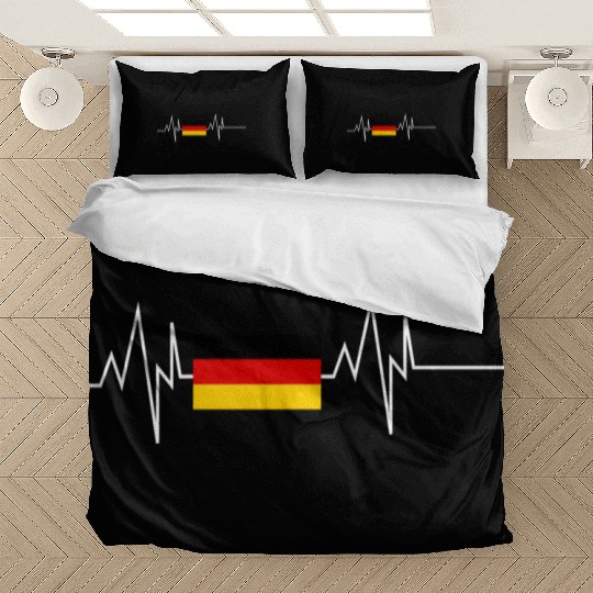 Germany Flag Heartbeat Bedding Sets
