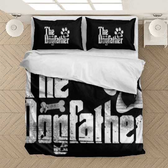 The Dogfather Bone Dog Lover Dad Funny Father'S Da Bedding Sets