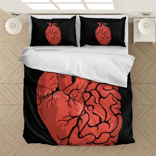 Half Brain Half Heart Organ Anatomy Science Bedding Sets