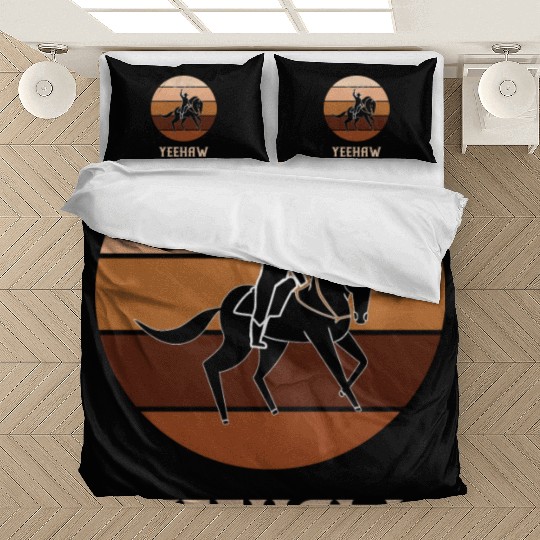 Yeehaw Cowboy Western Desert Cowgirl Horseback Bedding Sets