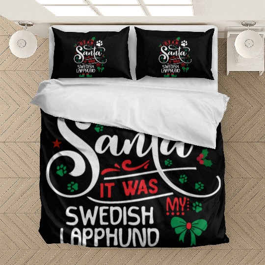 Swedish Lapphund Dog Christmas Dog breed Bedding Sets