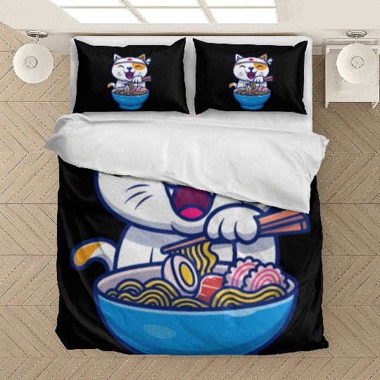 Ramen Cute Cat Japan Kawaii Bedding Sets
