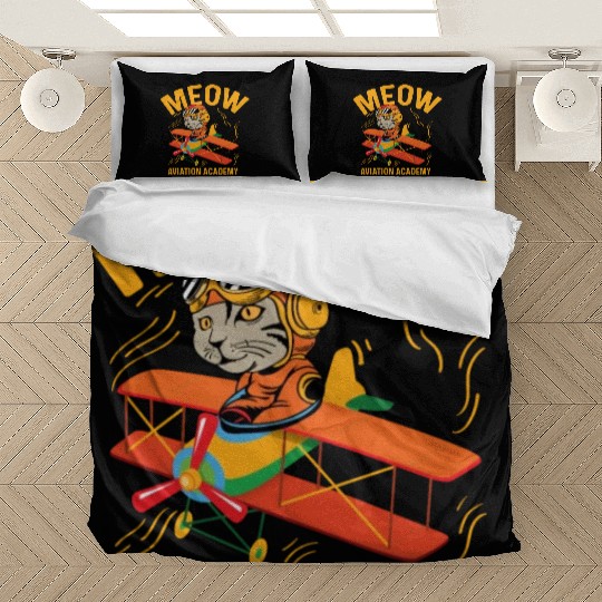 Meow Aviation Academy Co-Pilot Gift Bedding Sets