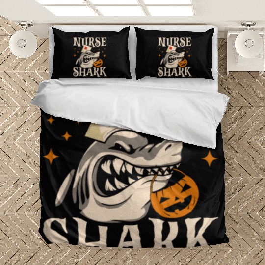 Medical Nurse Shark Trick Or Treat Halloween Party Bedding Sets