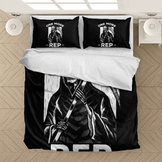 Grim Reaper Humor Weightlifting Gym Lover Bedding Sets