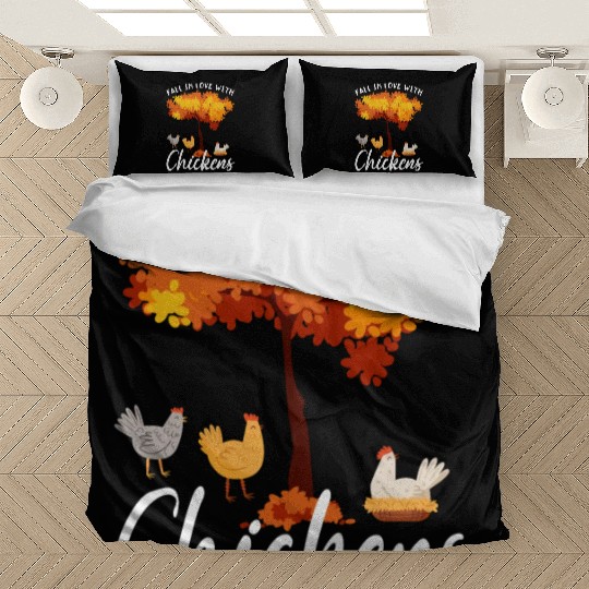 Fall Women Autumn Chicken Lover Bedding Sets