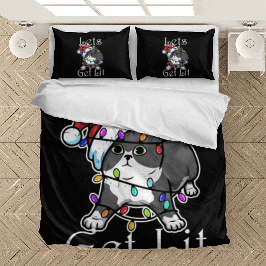 Lets get lit christmas Bedding Sets