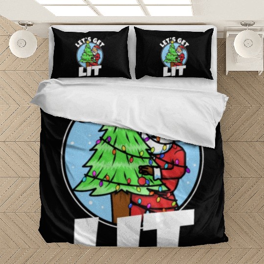 Lets get lit christmas Bedding Sets
