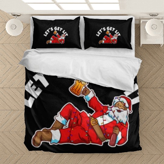 Lets get lit christmas Bedding Sets