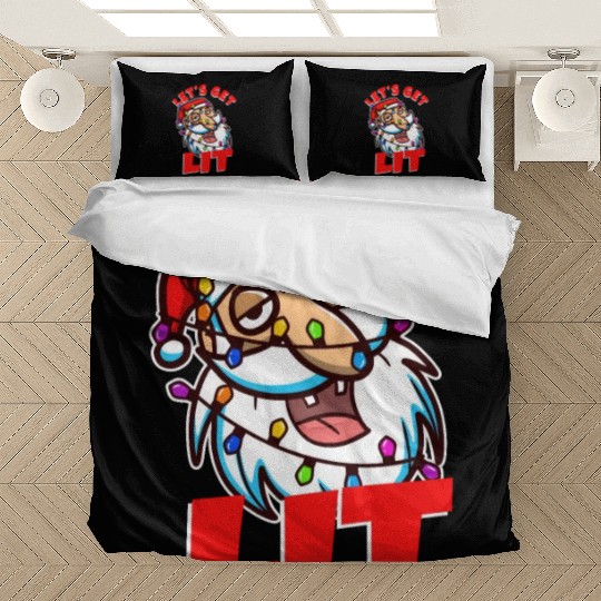 Lets get lit christmas Bedding Sets