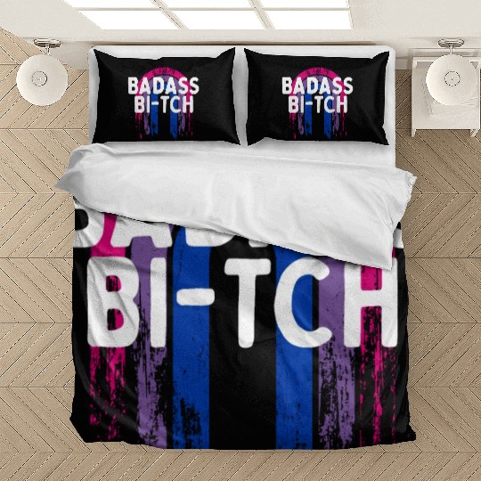 Badass Bi-tch Bisexual LGBTQ Bi Pride LGBT Bedding Sets