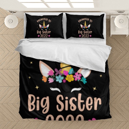 Promoted To Big Sister 2022 Unicorn Bedding Sets