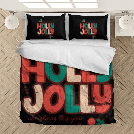 Holly jolly christmas Bedding Sets