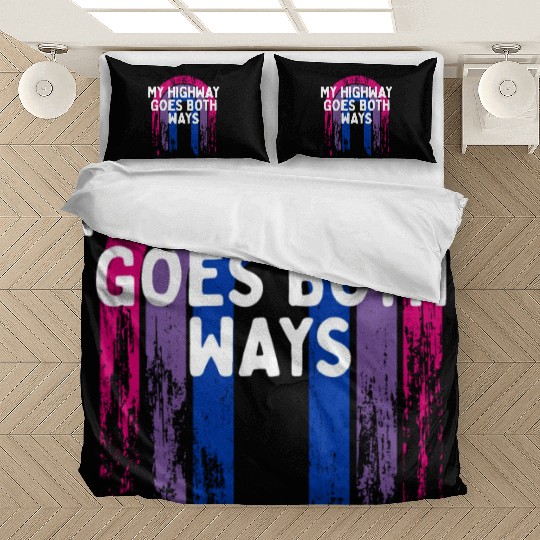 My Highway Goes Both Ways Bisexual LGBTQ Bi Pride Bedding Sets