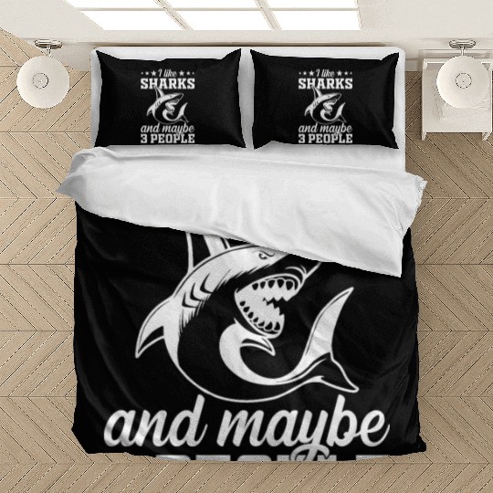 I Like Sharks & Maybe 3 People - Great White Shark Bedding Sets