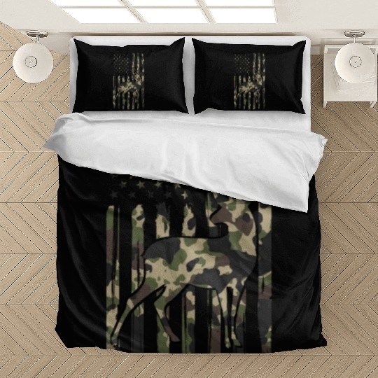 Deer Hunting Fast Food Camouflage USA Flag Bedding Sets