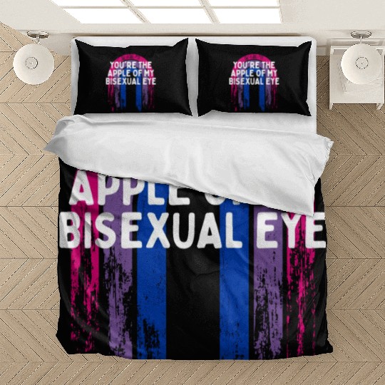 The Apple of my Bisexual Eye Bi Couples Bi Pride Bedding Sets