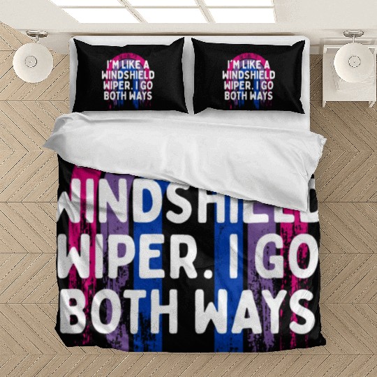 I Go Both Ways Bisexual LGBTQ Bi Pride Funny Dad Bedding Sets