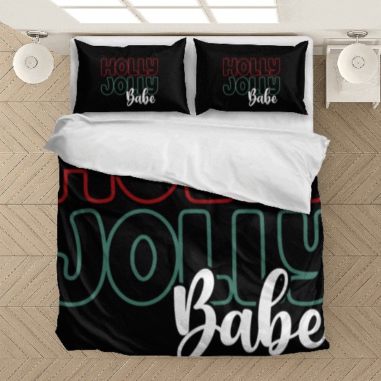 Holly jolly babe Bedding Sets