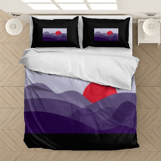 Minimalist Sun Cyber Grape Purple Bedding Sets