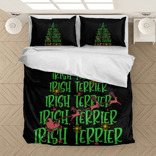 Irish Terrier Christmas Dog breed Christmas Tree Bedding Sets