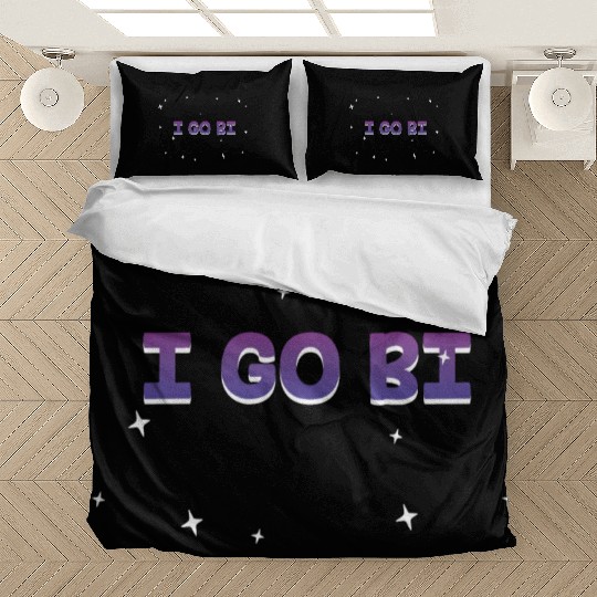I Go Bi Bisexual LGBTQ Bi Pride LGBT Sayings Bedding Sets