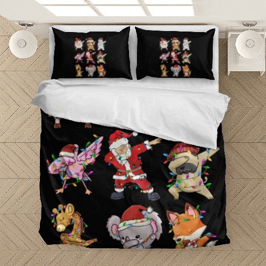 Dabbing Santa Animal Friends Christmas Kids Boys Bedding Sets