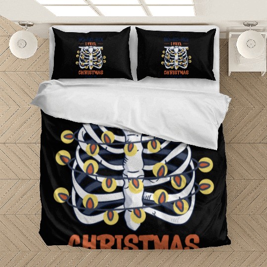 Christmas Holiday Skeleton Rib Cage Radiology Bedding Sets