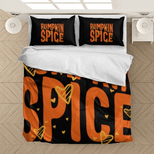 Halloween Theme Cute Pumpkin Spice Coffee Lover Bedding Sets