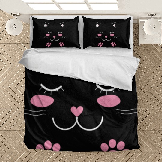 Adorable cat face Bedding Sets
