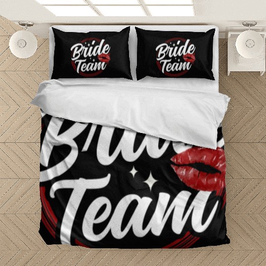 Bride Team Party Cute Bachelorette Wedding Bedding Sets