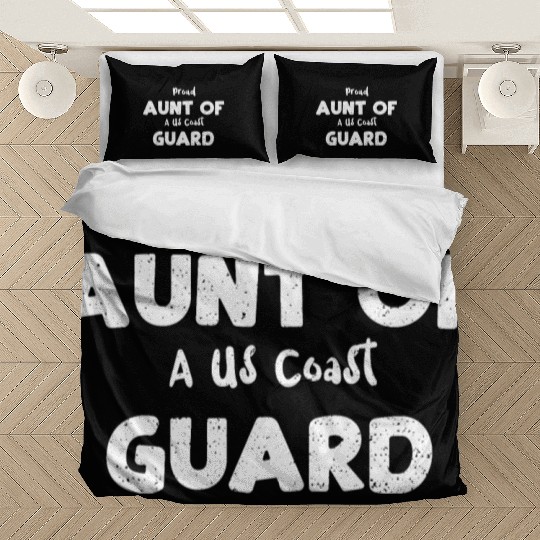 Proud Aunt Of A Us Coast Guard Bedding Sets