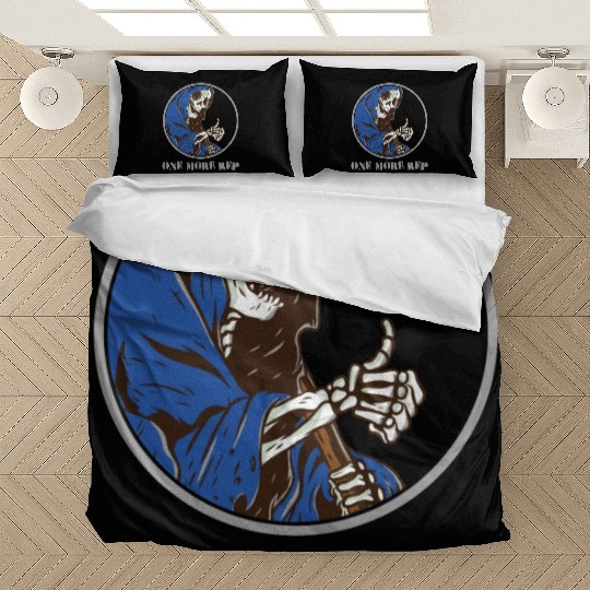 Grim Reaper Weightlifting Gym Workout Humor Bedding Sets