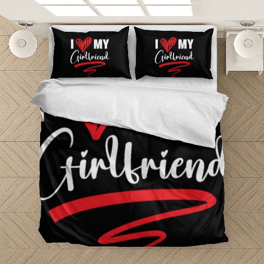 I Love My Girlfriend Valentines Day Cupid Love Bedding Sets