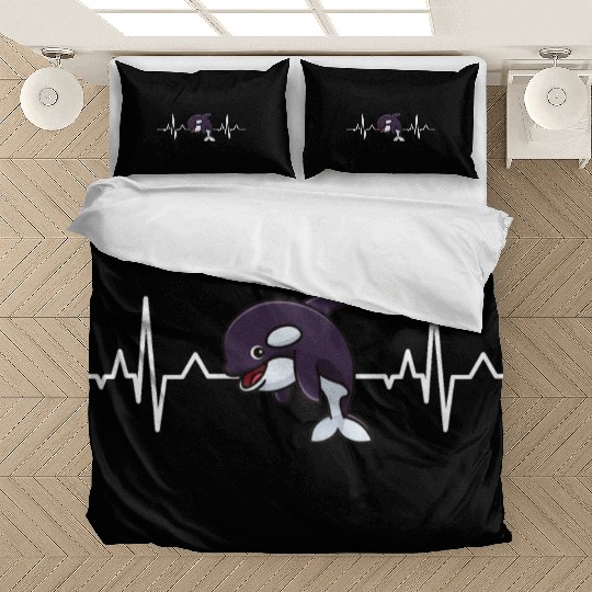 Killerwhale Predator Animal Gift Heartbeat Orca Bedding Sets
