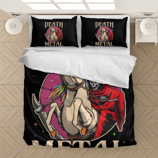 Reaper Rock Satan Unicorn Festivals Death Metal Bedding Sets
