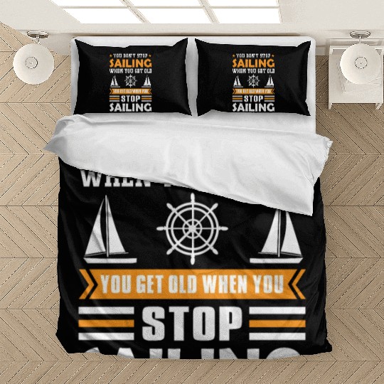 Sailor Sailing Age Retirement Saying Bedding Sets