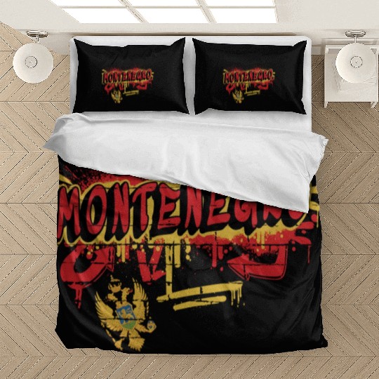 Montenegro Graffiti Design Flags Bedding Sets