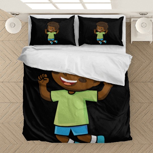 boy jumps school enrollment joy kindergarten boys Bedding Sets