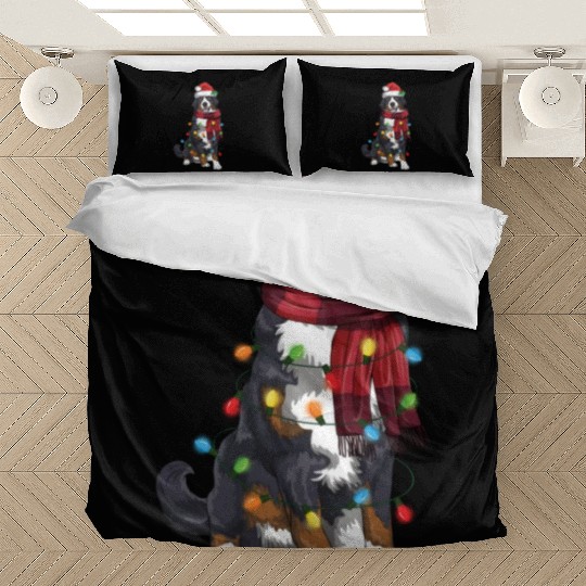 Bernese Mountain Christmas Light Funny Dog Lover Bedding Sets