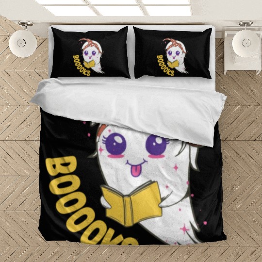 Cute Ghost Book Reading for teacher booooks Bedding Sets