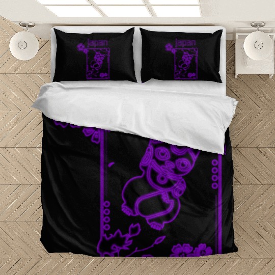 Japan Neon lucky Cat Bedding Sets