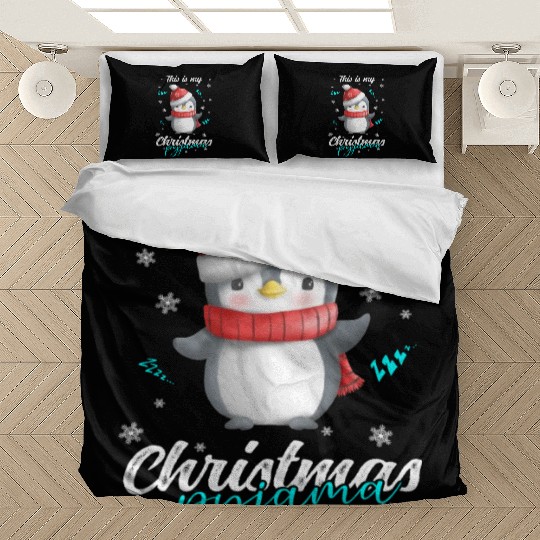 Winter Christmas Pyjama Penguin Bedding Sets
