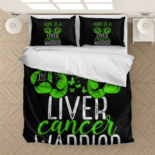 Aunt Liver Cancer Awareness Niece Nephew Bedding Sets