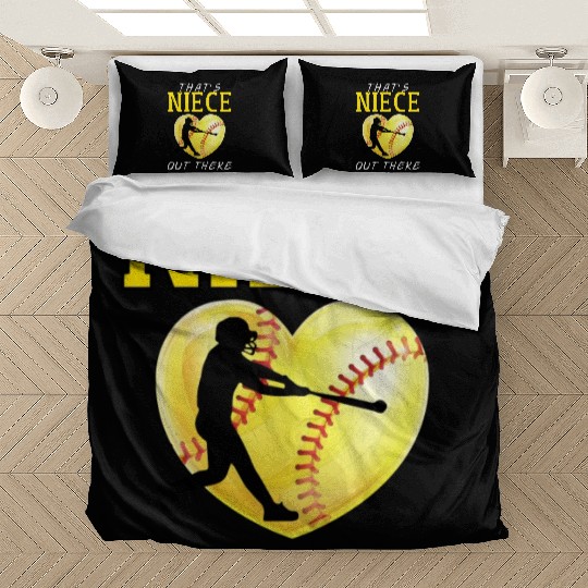 That s My Niece Out There Softball Bedding Sets