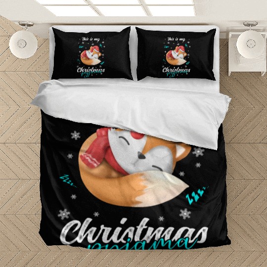 Winter Christmas Pyjama Fox Bedding Sets